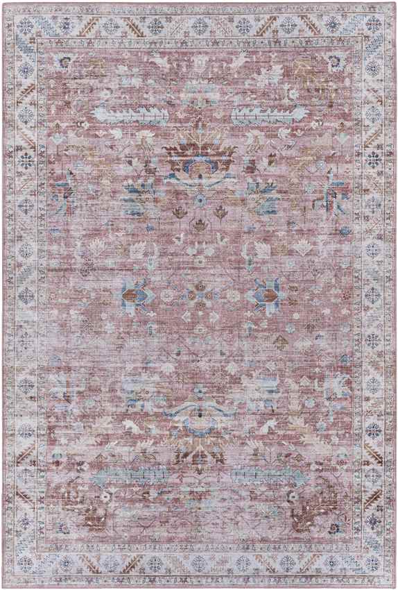 Meeren Traditional Pale Pink Area Rug