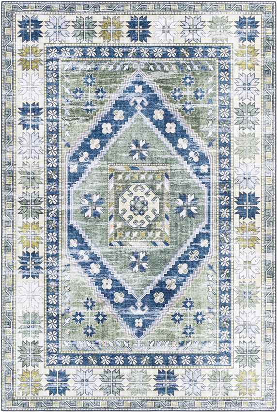 Megen Traditional Grass Green Area Rug