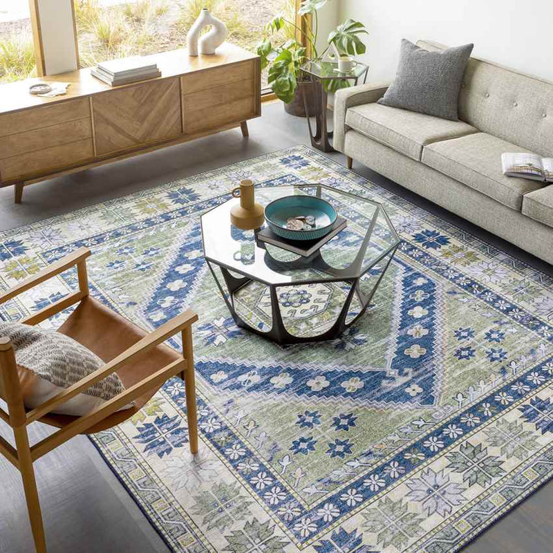 Megen Traditional Grass Green Area Rug