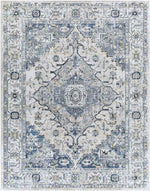 Tricht Traditional Dark Blue Area Rug