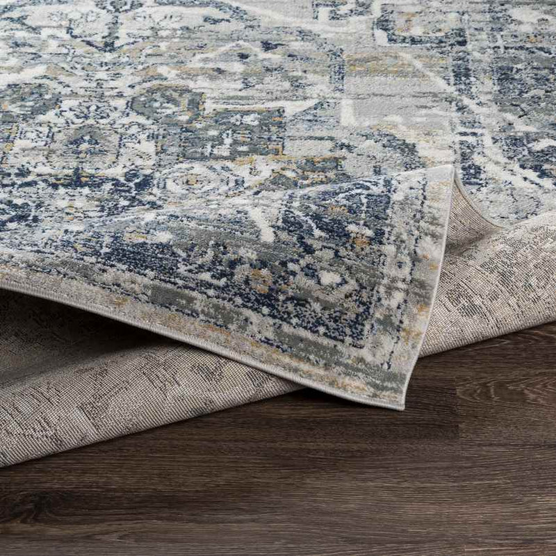 Milschot Traditional Navy Area Rug