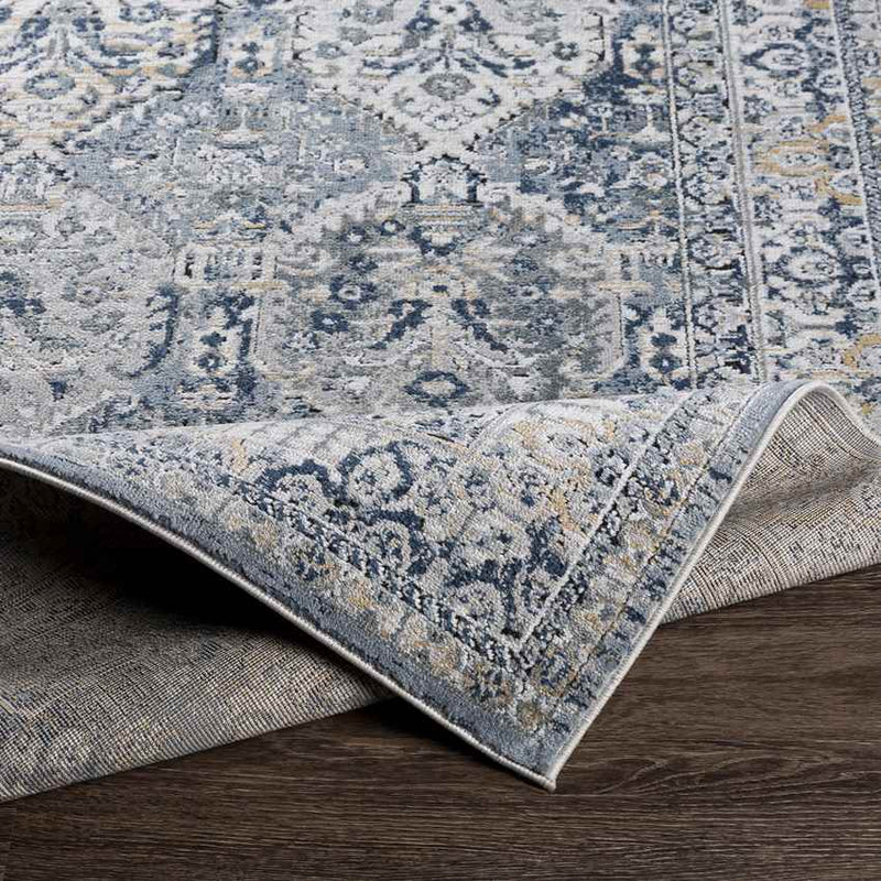 Moeren Traditional Dark Blue Area Rug