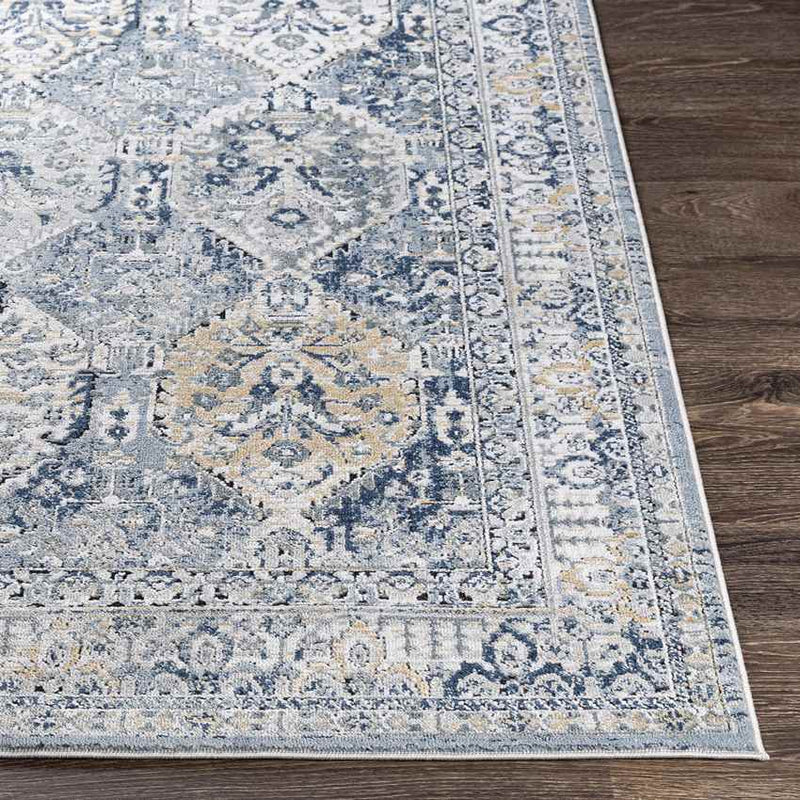 Moeren Traditional Dark Blue Area Rug