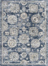 Mosbulten Traditional Navy Area Rug