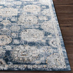 Mosbulten Traditional Navy Area Rug