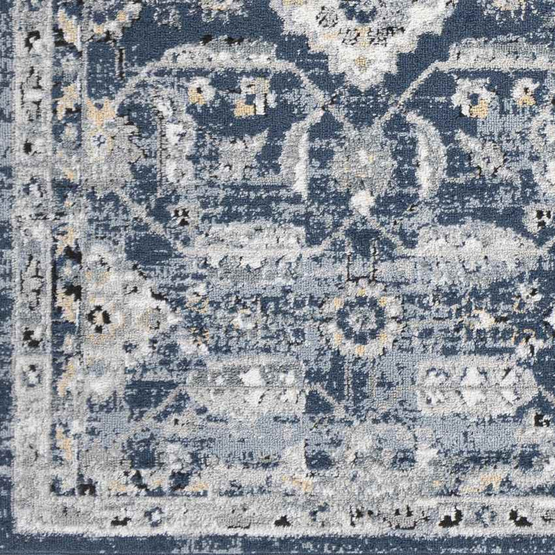 Mosik Traditional Navy Area Rug