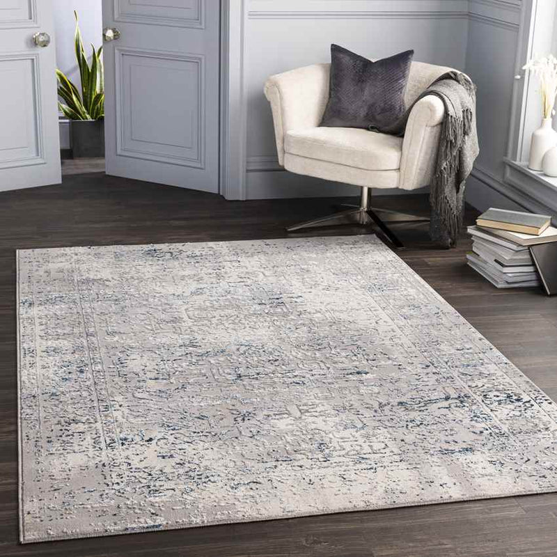 Riethoven Modern Dark Blue Area Rug