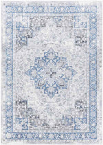 Leslie Traditional Blue Area Rug