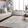Roond Modern Medium Gray Area Rug
