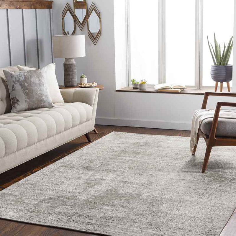Roond Modern Medium Gray Area Rug