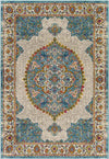 Vaareind Traditional Teal Area Rug