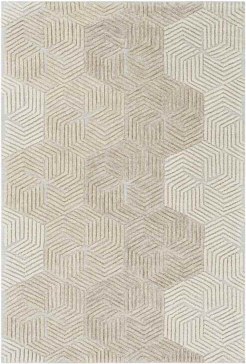 Zaarvlaas Modern Cream Area Rug