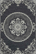 Sevenum Traditional Black Area Rug