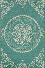 Sevenum Traditional Green Area Rug
