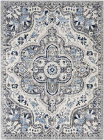 Vergelt Traditional Medium Gray Area Rug
