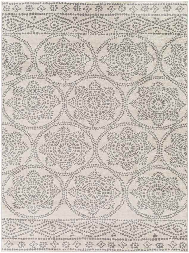 Voulwames Global Light Gray Area Rug