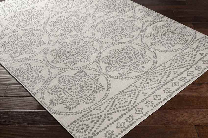 Voulwames Global Light Gray Area Rug