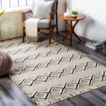 Worschach Global Black Area Rug