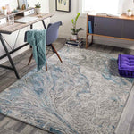 Eenrum Modern Teal Area Rug