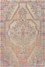 Kolham Traditional Bright Orange Area Rug