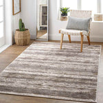 Ranum Modern Brown Area Rug