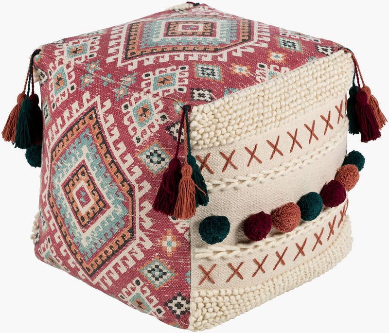 Retz Dark Red Pouf