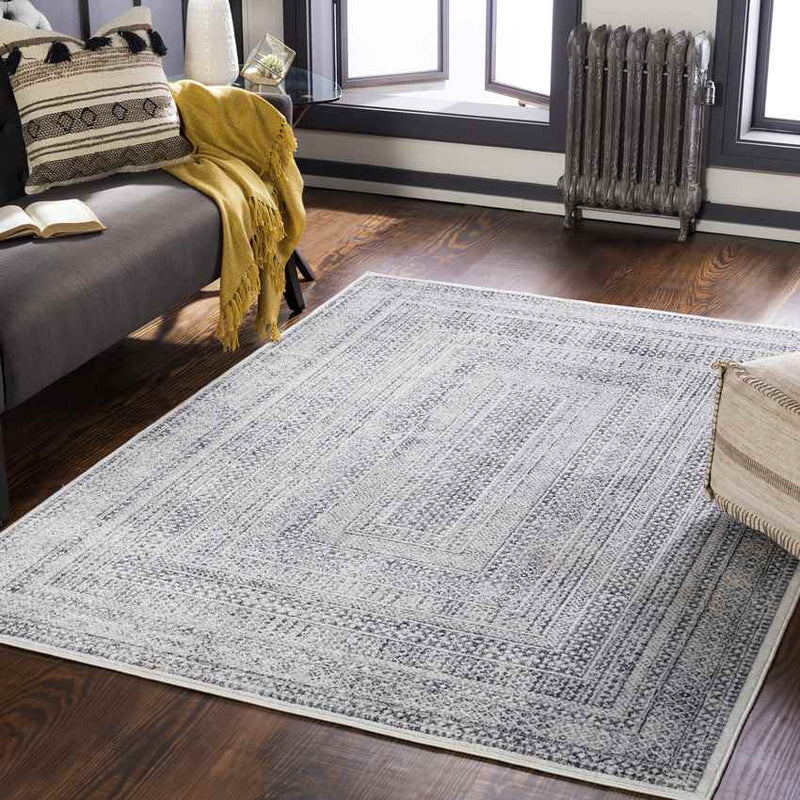 North Traditional Slate Gray Area Rug