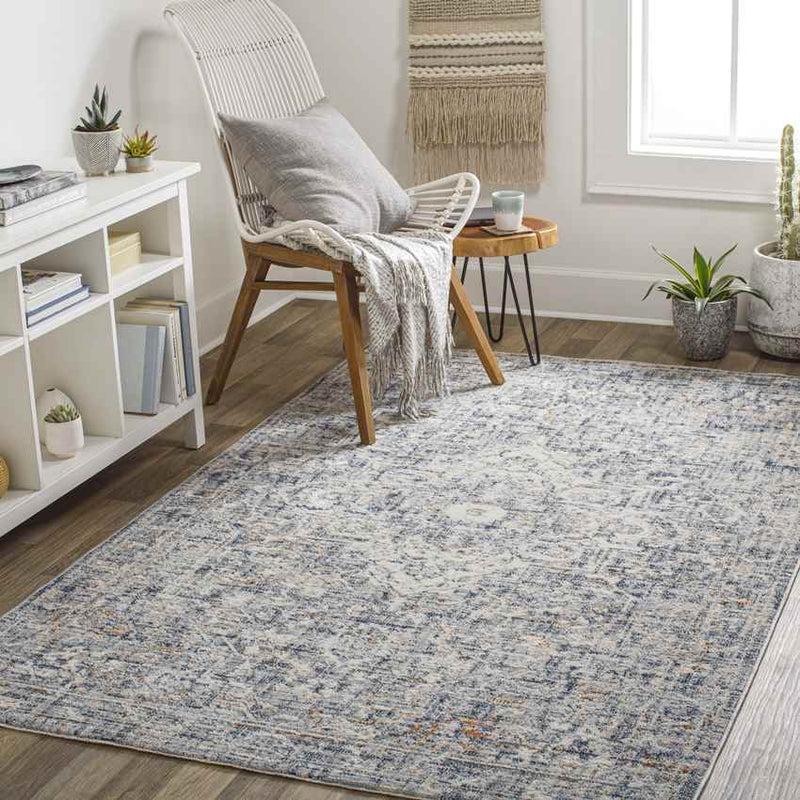 Jay Traditional Denim Area Rug