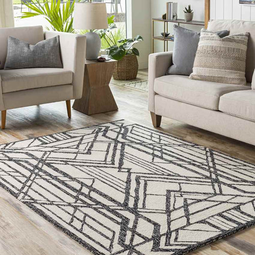 Tinley Park Modern Black Area Rug