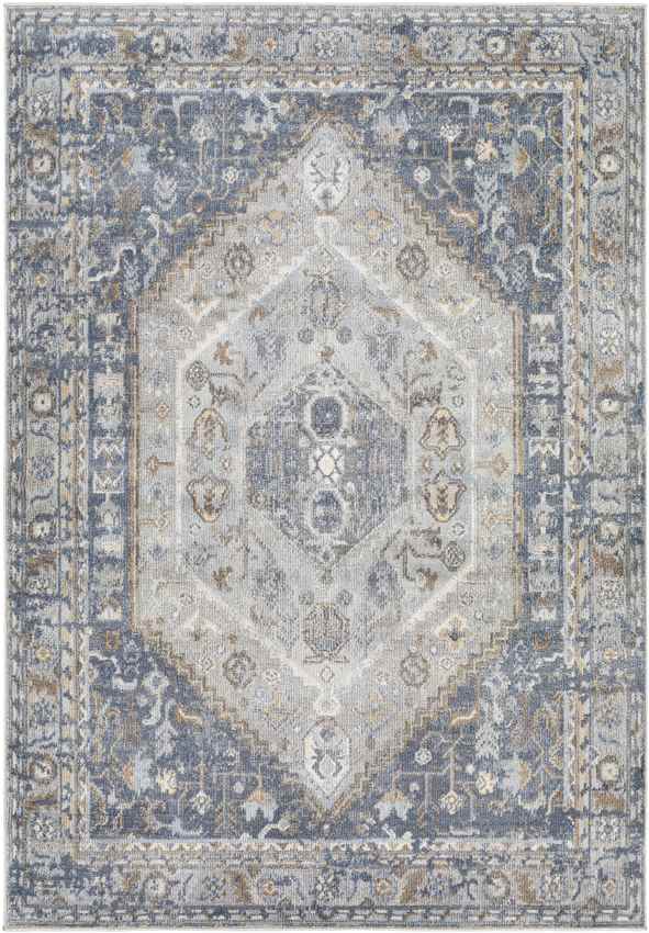 Elisa Traditional Dark Blue Area Rug