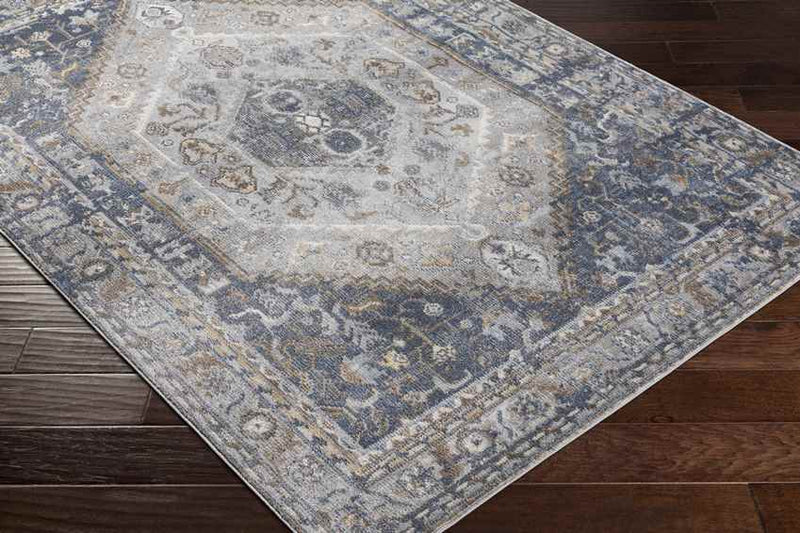 Elisa Traditional Dark Blue Area Rug