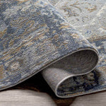 Elisa Traditional Dark Blue Area Rug