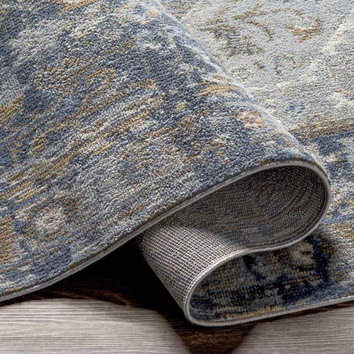 Elisa Traditional Dark Blue Area Rug