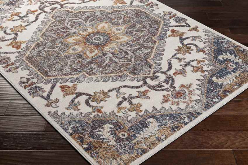 Rock Island Traditional Burnt Orange Area Rug