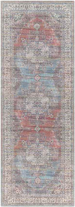 Matthews Traditional Tan Washable Area Rug