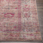 Mecca Traditional Dark Coral Washable Area Rug