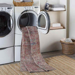 Mecca Traditional Dark Coral Washable Area Rug