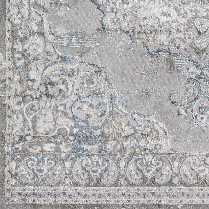 Jerry Traditional Teal Area Rug