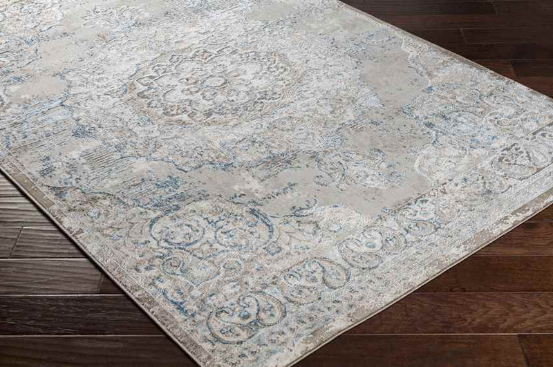 Jerry Traditional Denim Area Rug
