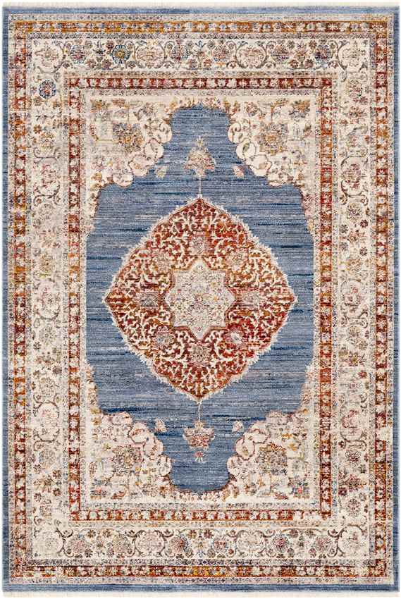 Winthrop Harbor Traditional Denim Area Rug