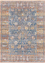 Yates Traditional Dark Blue Area Rug