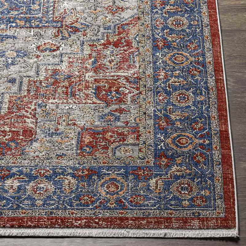 Pierceton Traditional Burnt Red Area Rug