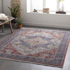 Pierceton Traditional Burnt Red Area Rug