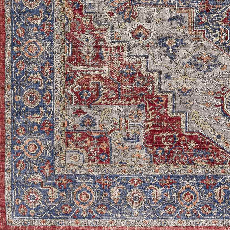 Pierceton Traditional Burnt Red Area Rug