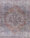 Millhousen Traditional Navy Washable Area Rug
