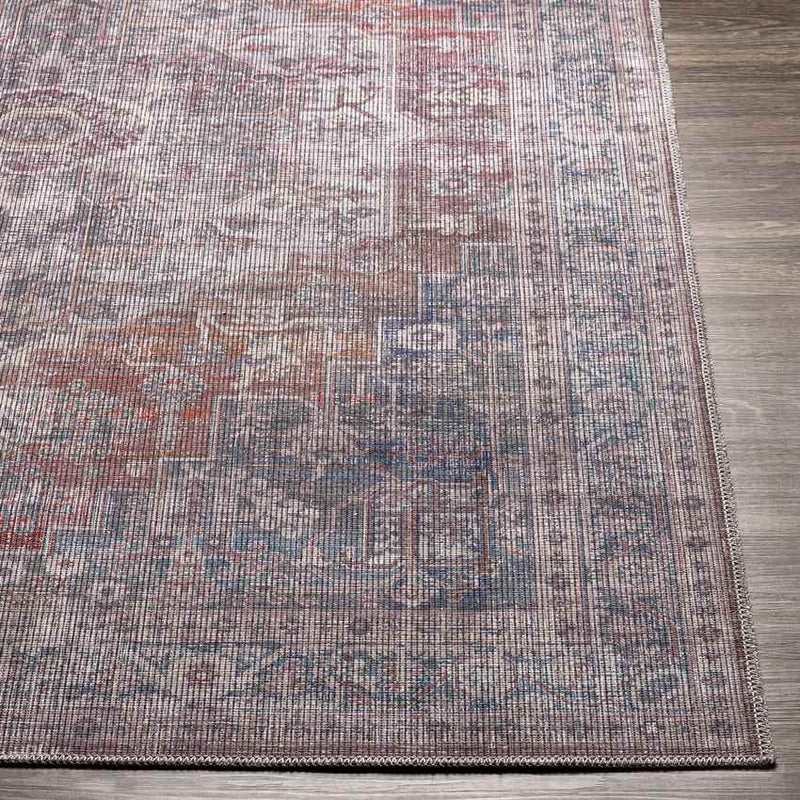 Millhousen Traditional Navy Washable Area Rug