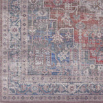 Millhousen Traditional Navy Washable Area Rug
