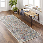 Bishop Hill Traditional Dark Blue Area Rug