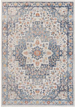 Carbon Cliff Traditional Dark Blue Area Rug