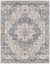 Carbon Cliff Traditional Dark Blue Area Rug